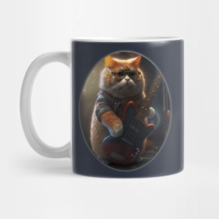 Musician Cat Bass Guitar Mug